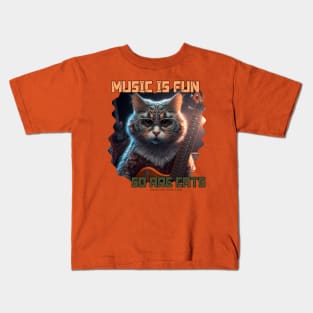 Music is Fun,  So are Cats Kids T-Shirt